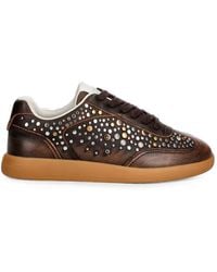 Liu Jo - Stud-Embellished Leather Sneakers - Lyst