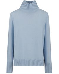 Allude - Pull Côtelé À Col Montant - Lyst