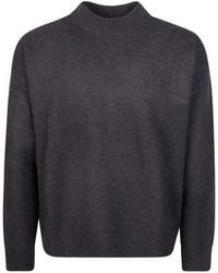 Paolo Pecora - Ribbed-Trim Mock-Neck Sweater - Lyst