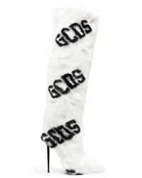 Gcds - 110Mm Faux-Fur Logo-Print Boots - Lyst