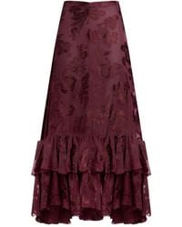Etro - Floral-Print Ruffled Maxi Skirt - Lyst