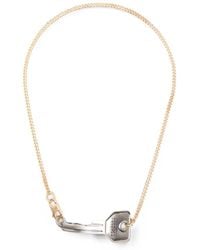 MM6 by Maison Margiela - Key-Pendant Curb-Chain Necklace - Lyst