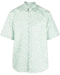 Lanvin - Abstract Flower-print Cotton Shirt - Lyst