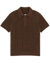 MM6 by Maison Margiela - Cable-Knit Polo Shirt - Lyst