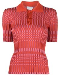 Bottega Veneta - Ribbed-knit Short-sleeve Top - Lyst