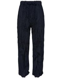 Comme des Garçons - Crinkled-Finish Drawstring Trousers - Lyst