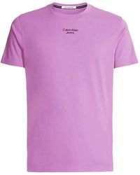 Calvin Klein - Logo-Print Crew-Neck T-Shirt - Lyst