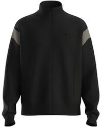 BOSS - Sweat Zippé En Coton Mélangé À Empiècements Contrastants - Lyst