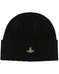 Vivienne Westwood - Classic Orb-Embroidered Beanie Hat - Lyst