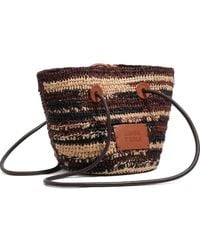 Bimba Y Lola - Small Raffia Shoulder Bag - Lyst