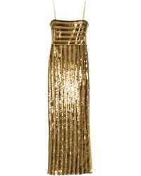 Galvan London - Sequin Bandeau Gown Maxi Dress - Lyst