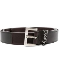 Saint Laurent - Cassandre レザーベルト - Lyst