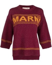 Marni - Jersey con logo en intarsia - Lyst
