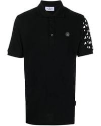 Philipp Plein - Skull And Bones Cotton Polo Shirt - Lyst