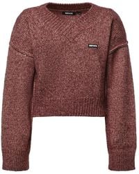 ROTATE BIRGER CHRISTENSEN - Logo-Patch V-Neck Sweater - Lyst