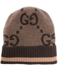 Gucci - Gg Cashmere Beanie Hat - Lyst