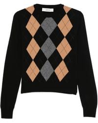 Jucca - Argyle-Pattern Wool Sweater - Lyst