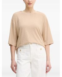 Mos Mosh - Mmtash O-Ss Chevron-Patterned T-Shirt - Lyst