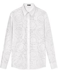 Versace - Camisa con motivo Barocco en jacquard - Lyst