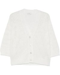 Peserico - Vest Met Knopen En V-Hals - Lyst