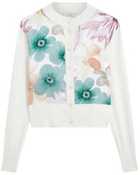 Ted Baker - Varrla Floral-Print Cardigan - Lyst
