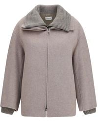 P.A.R.O.S.H. - Quilted Layered Wool Jacket - Lyst