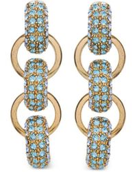 Oscar de la Renta - Pavé-crystal Link Drop Earrings - Lyst