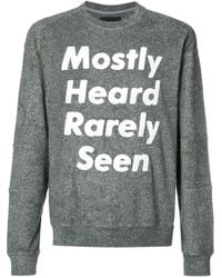 Mostly Heard Rarely Seen - Logo Print Sweatshirt - Lyst