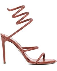 Rene Caovilla - 110Mm Crystal-Embellished Spiral-Wrap Sandals - Lyst