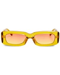 The Attico - Mini Marfa Rectangle-Frame Sunglasses - Lyst