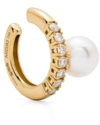 Mizuki - 18Kt Akoya Pearl And Diamond Earcuff - Lyst
