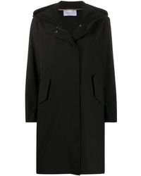 Harris Wharf London Abrigo con cremallera oculta - Negro