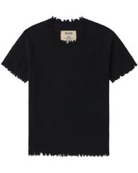 Uma Wang - Raw-edge Cashmere-silk T-shirt - Lyst