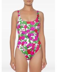 MC2 Saint Barth - Lora Bougainvillea-Print Swimsuit - Lyst