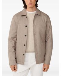 Hackett - Herringbone-Pattern Padded Overshirt - Lyst