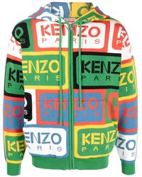 KENZO - Pull À Logo En Maille Intarsia - Lyst