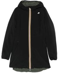 K-Way - Reversible Hooded Coat - Lyst