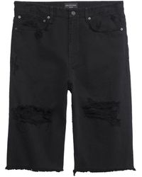 Balenciaga - Pantalones vaqueros cortos con efecto envejecido - Lyst
