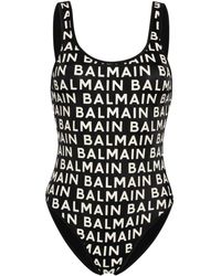 Balmain - Maillot de bain à logo imprimé - Lyst