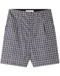 Lanvin - Geometric Pattern Shorts With Side Pockets - Lyst