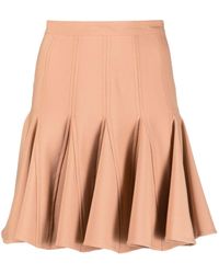 N°21 - Pleated-edge Stretch-design Skirt - Lyst