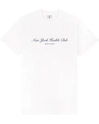 Sporty & Rich - Ny Health Club Cotton T-Shirt - Lyst