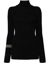 Y's Yohji Yamamoto - High-Neck Ribbed-Knit Top - Lyst