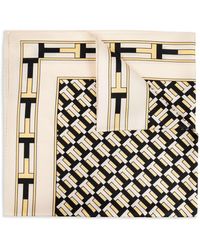 Tory Burch - Geometric-print Silk Scarf - Lyst