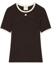 Courreges - Heather Contrast-Trim T-Shirt - Lyst