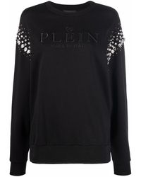 Philipp Plein - Crystal Iconic Cotton Sweatshirt - Lyst