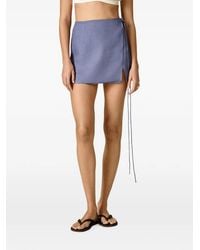 Pink - Wraparound-Style Mini Skirt - Lyst