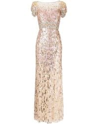 Jenny Packham - Sungem Sequin-embellished Maxi Dress - Lyst