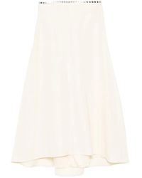 Jil Sander - Rock Mit Geknöpfter Taille - Lyst