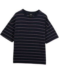 A.P.C. - Striped Short-Sleeve T-Shirt - Lyst